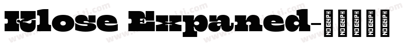 Klose Expaned字体转换